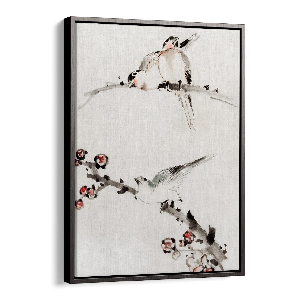 BIRDS ON BRANCHES , VINTAGE PAINTINGS