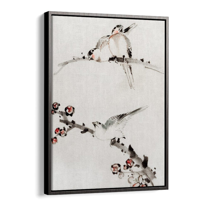 BIRDS ON BRANCHES , VINTAGE PAINTINGS