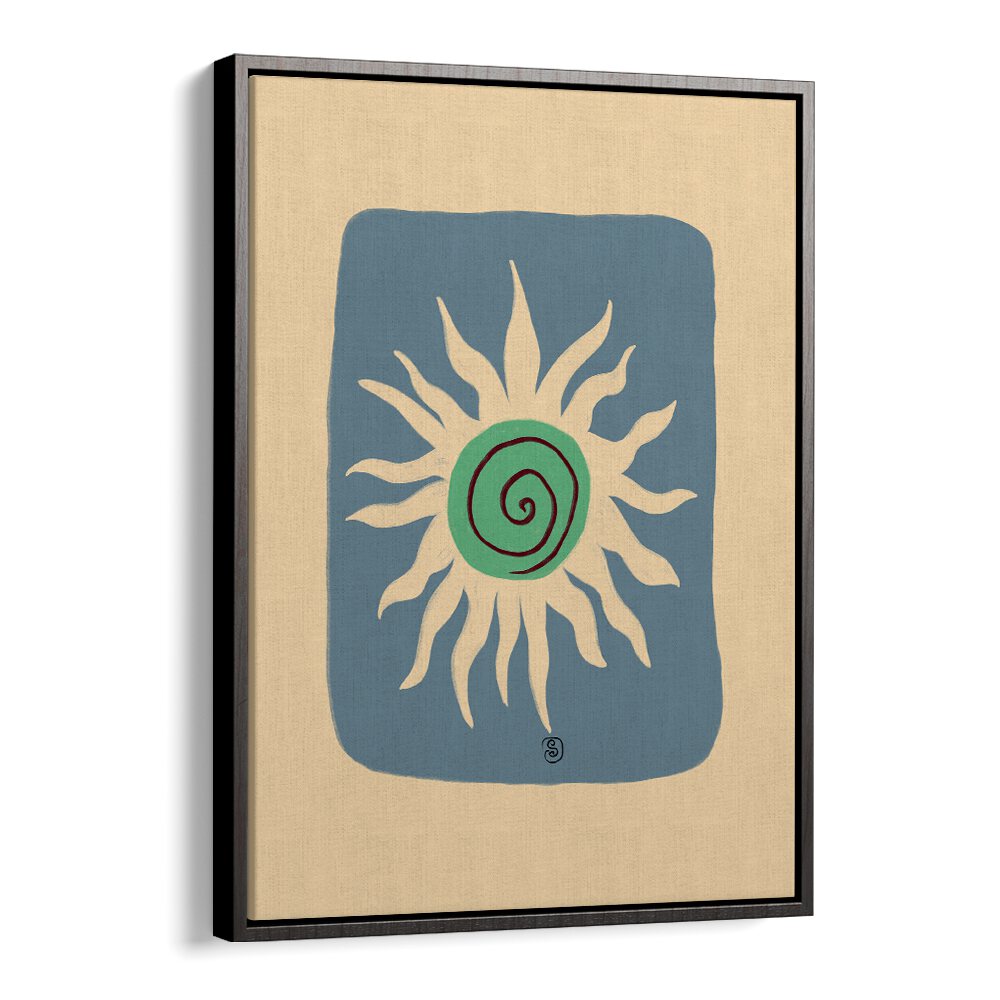 Vibrant BLUE SUN art print adding color and energy to modern living spaces, perfect for home decor enthusiasts.
