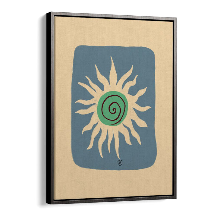 Vibrant BLUE SUN art print adding color and energy to modern living spaces, perfect for home decor enthusiasts.