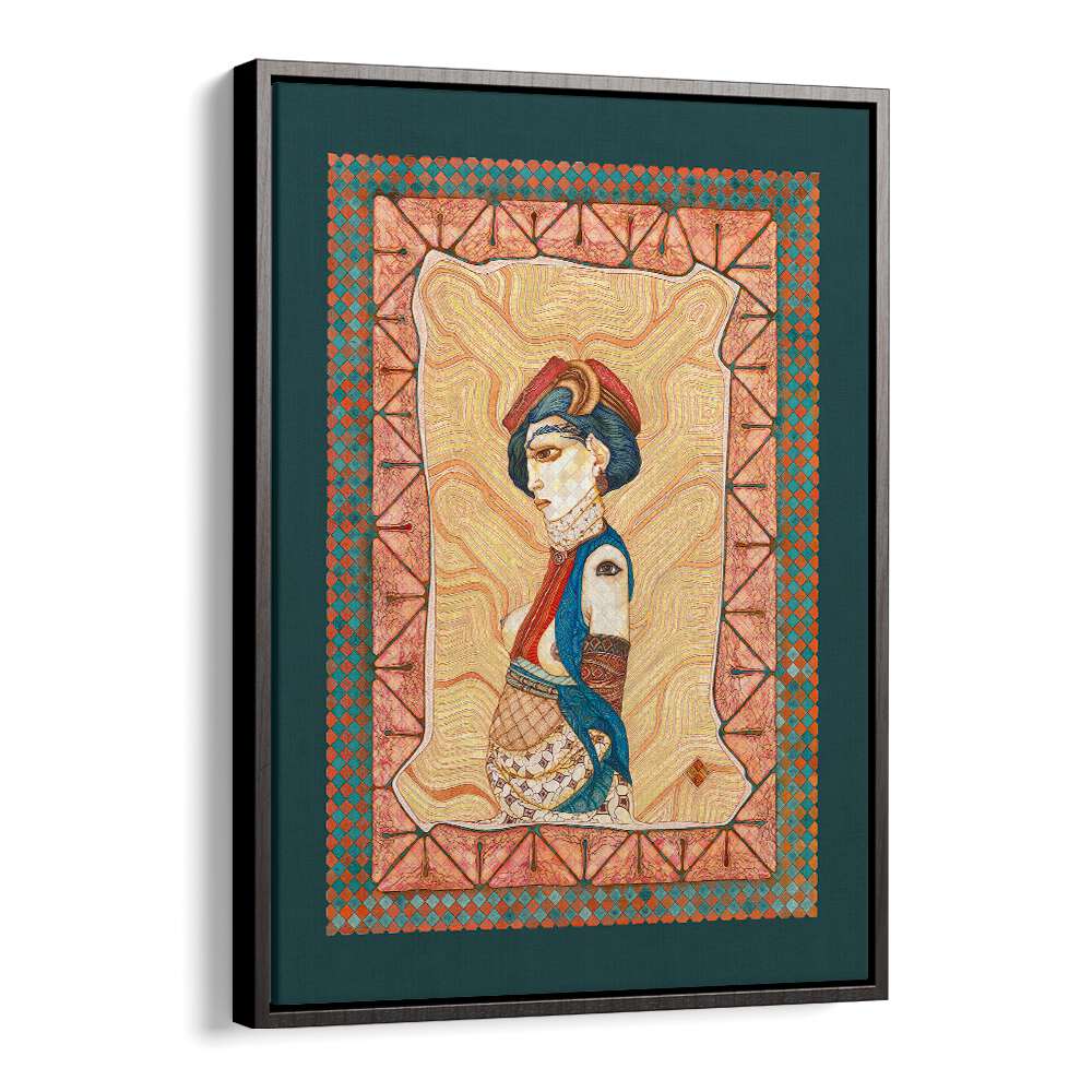Elegant MARIA II, PORTRAITS artwork featuring a striking figurative illustration in a decorative frame.