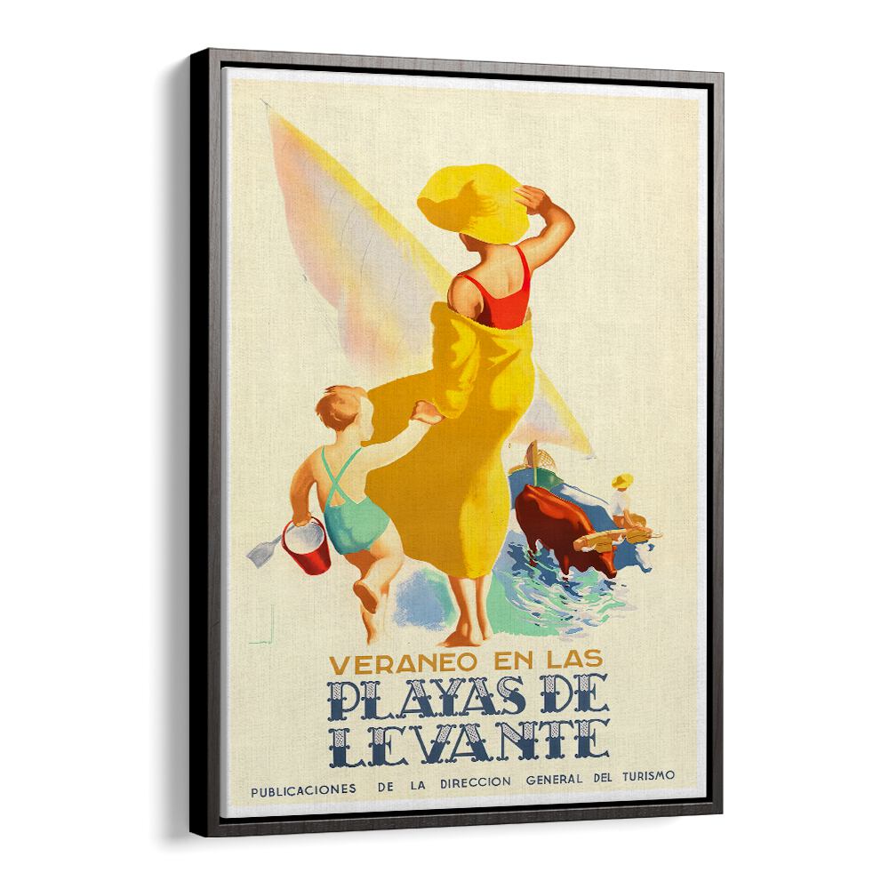 Decorate your space with VERANEO EN LAS, VINTAGE TRAVEL POSTERS, showcasing nostalgic beach adventures and family fun.