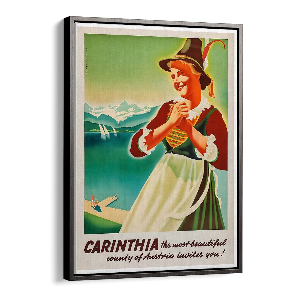 Colorful CARINTHIA, VINTAGE TRAVEL POSTERS showcase Austria's beauty and charm, perfect for enhancing any space.
