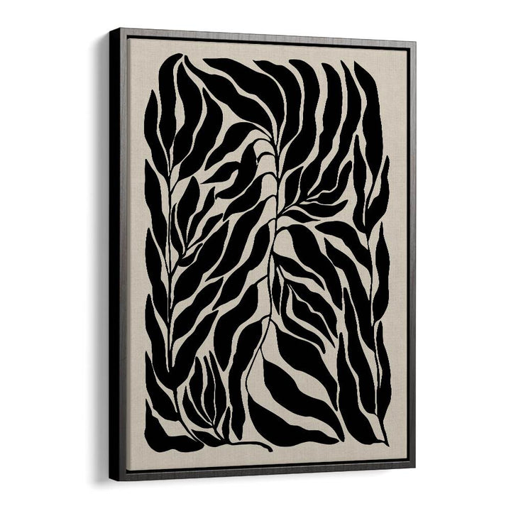 Stylish BLACK LEAVES, FLORAL FLOWER PAINTINGS by Elena Ristova enhance any space with botanical elegance.