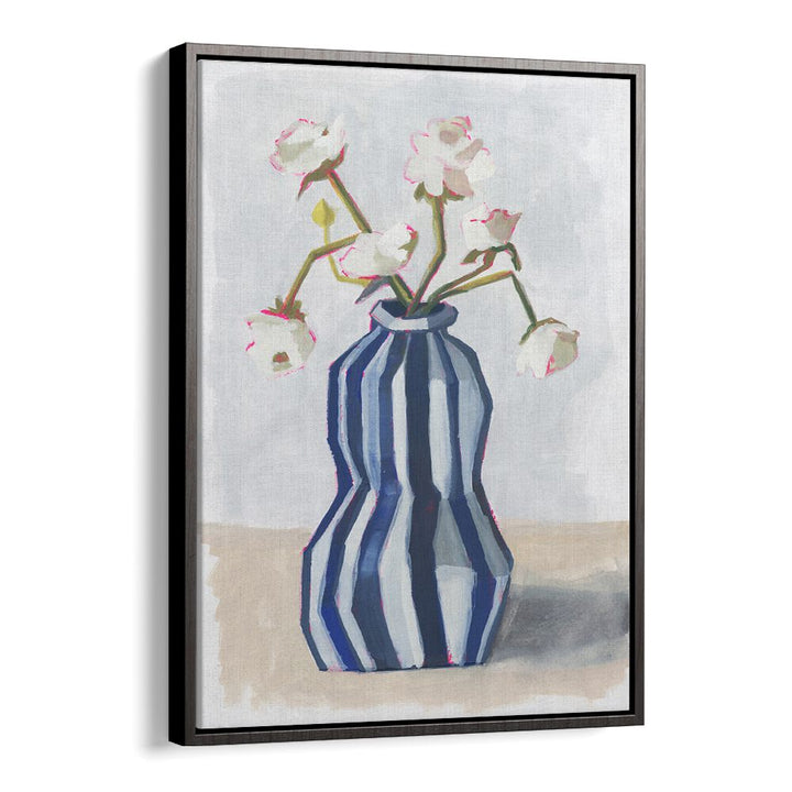 Elegant FLOWERS IN A STRIPED VASE II bring sophistication and charm to any room in your home decor collection.