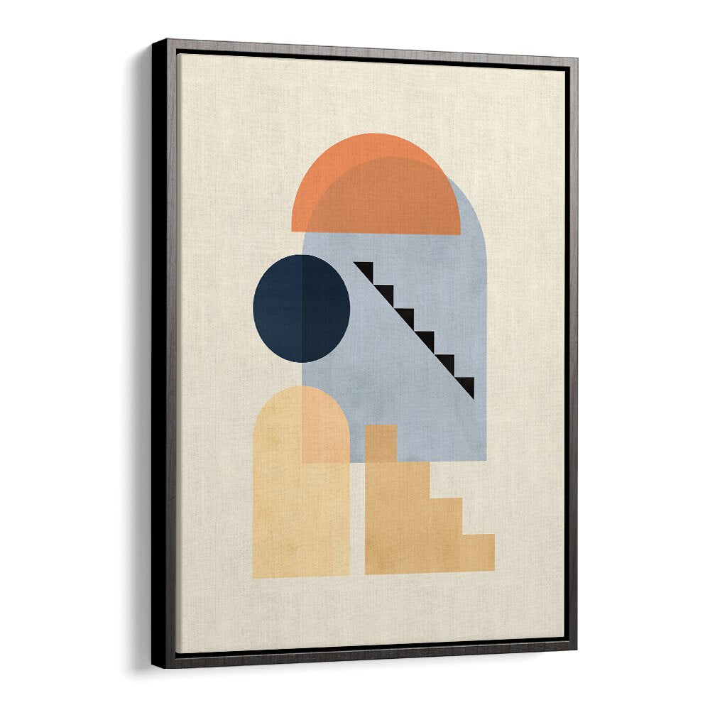 Geometric shapes in soothing colors define COMPOSITION V, BOHO ART PAINTINGS, perfect for modern spaces.