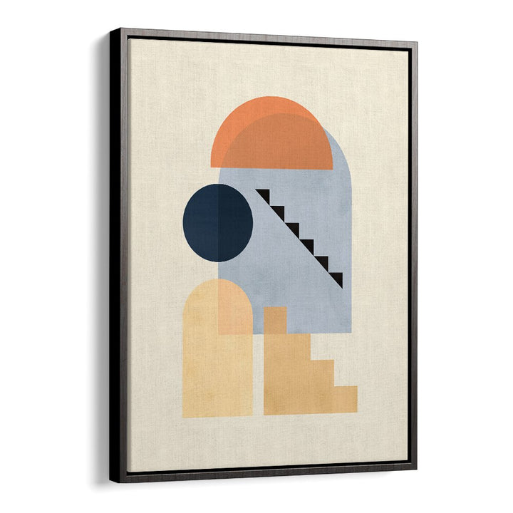 Geometric shapes in soothing colors define COMPOSITION V, BOHO ART PAINTINGS, perfect for modern spaces.