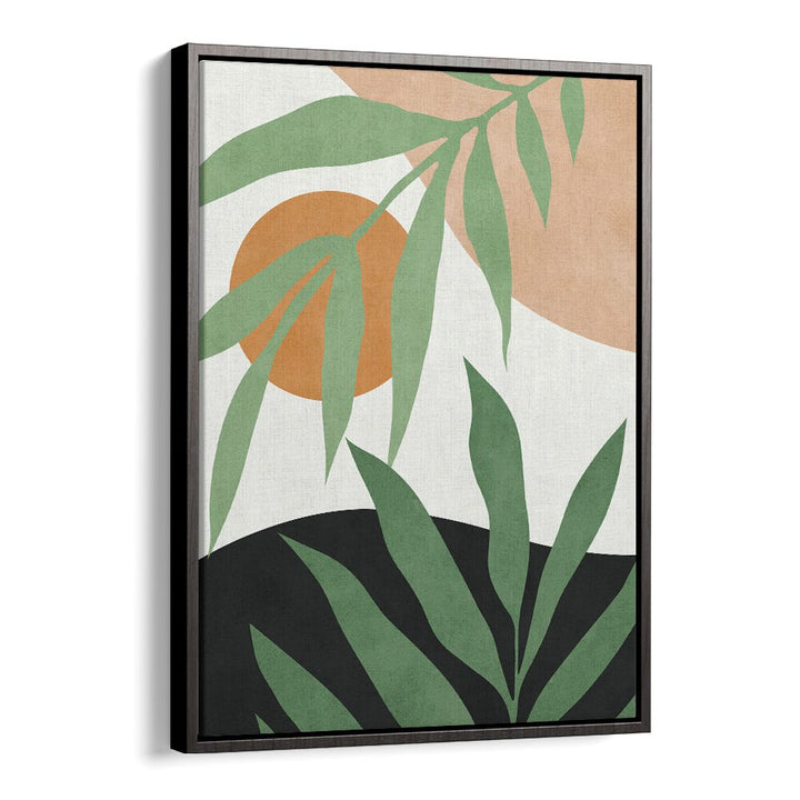 Vibrant TROPICAL IV, BOHO ART PAINTINGS featuring lush leaves and warm tones, perfect for any home decor.