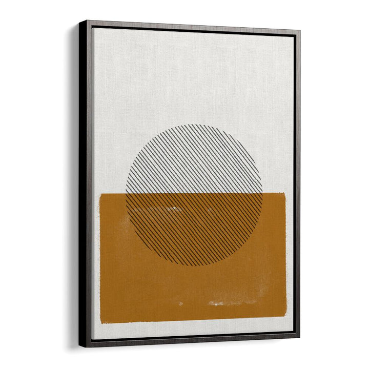 SIMPLE COMPOSITION, BOHO ART PAINTINGS by MIUUS STUDIO, featuring geometric designs in earthy tones for modern decor.