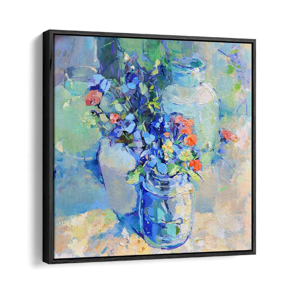 Vibrant WILD FLOWERS in a jar, perfect for floral enthusiasts and home decor lovers—FLORAL FLOWER PAINTINGS collection.