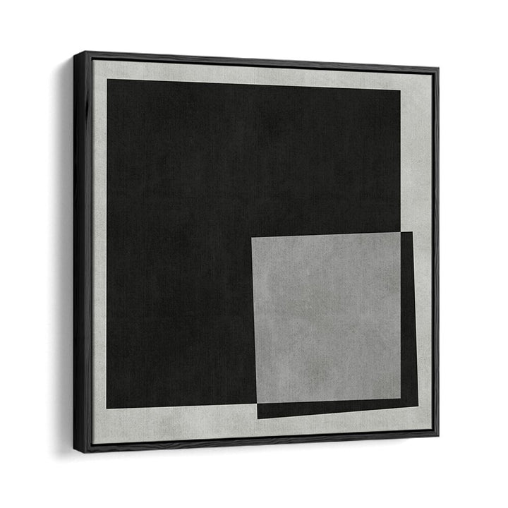 Elevate your space with MODERN SHAPES III, GEOMETRIC ART PRINTS featuring a sleek black and gray design.