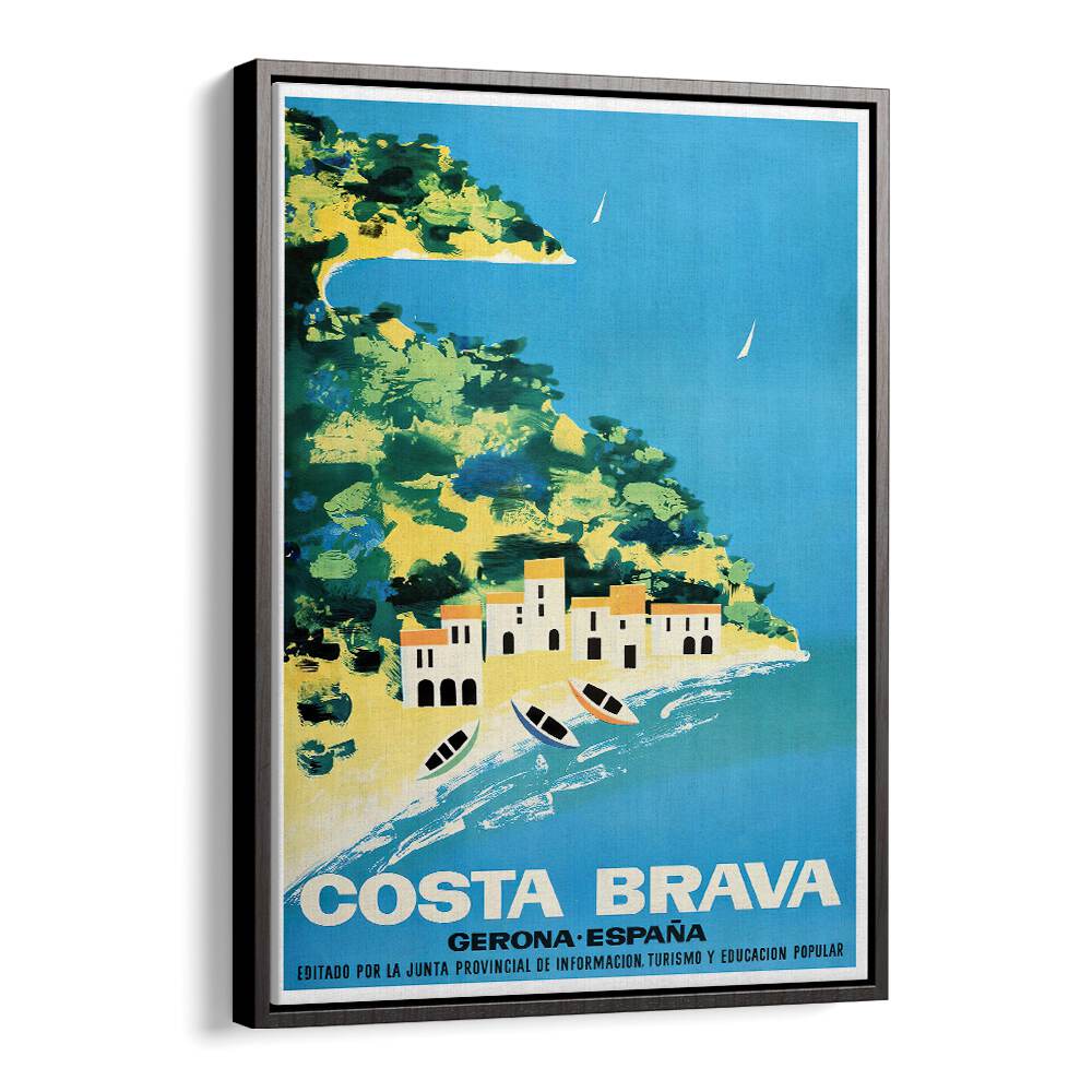 Colorful Costa Brava vintage travel posters showcasing the Mediterranean's charm, perfect for enhancing your space.