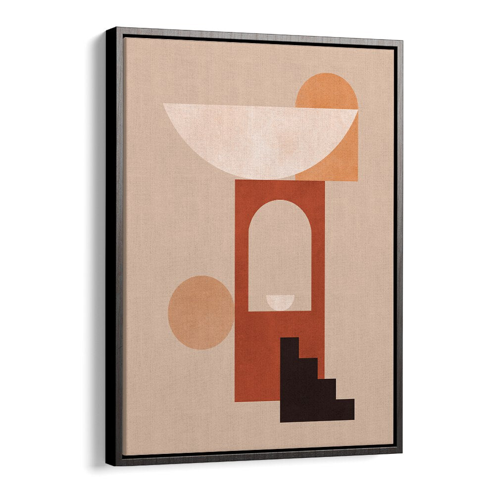 Stylish GEOMETRIC COMPOSITION II, BOHO ART PAINTINGS featuring modern abstract shapes in warm tones for contemporary decor.