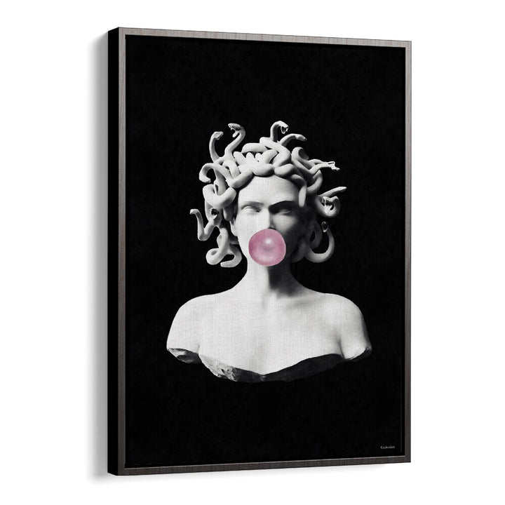 Medusa Pink Bubblegum, Altered Art Prints by Underdott features a whimsical twist on classical beauty.