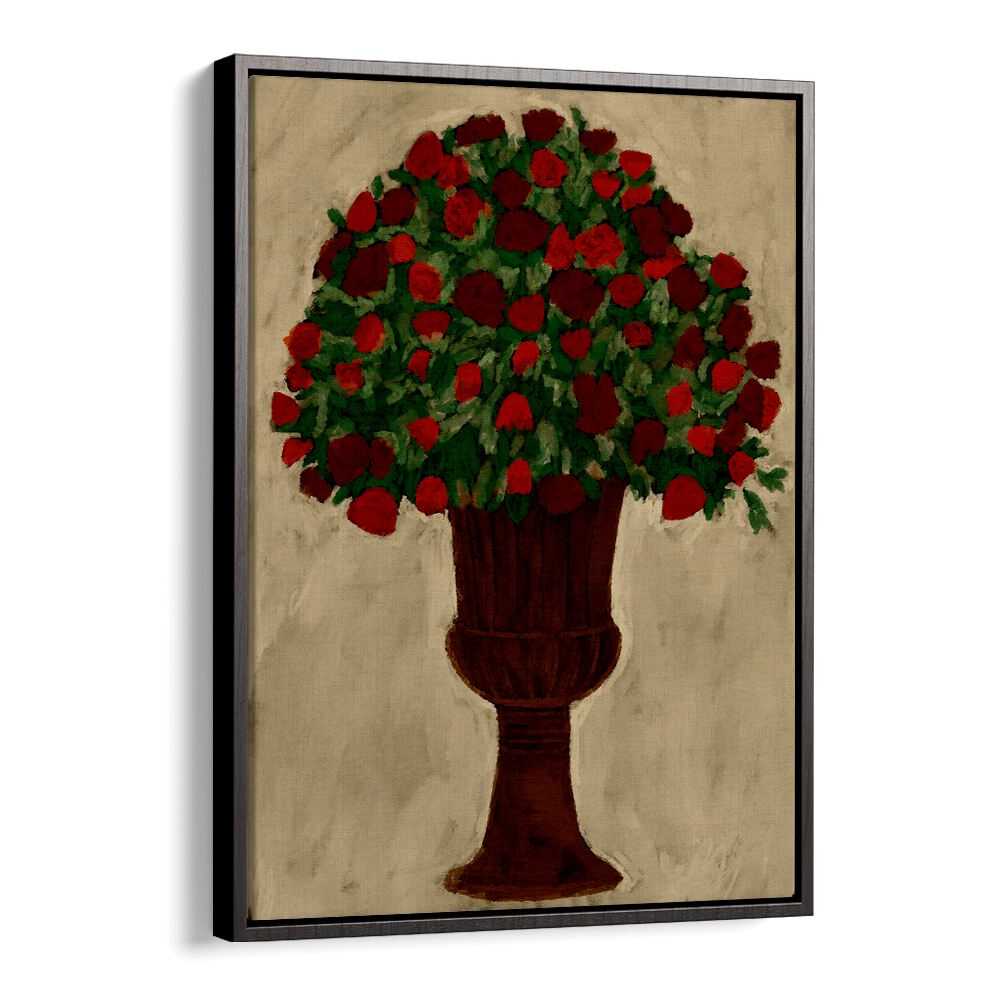 Vibrant SPRING BOUQUET, BOHO ART PAINTINGS featuring a lush floral arrangement in a decorative vase. Perfect for any space.