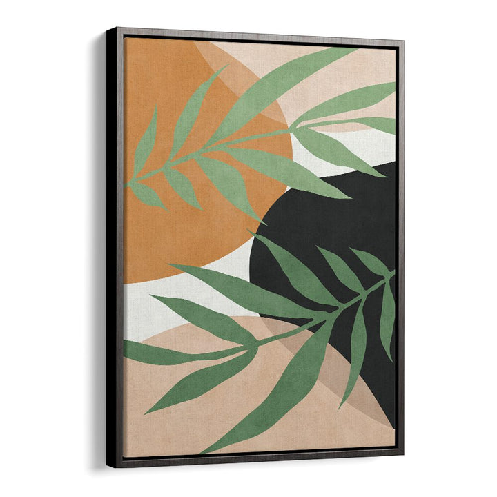 Vibrant TROPICAL VI, BOHO ART PAINTINGS featuring lush leaves and earthy tones, perfect for home decor.