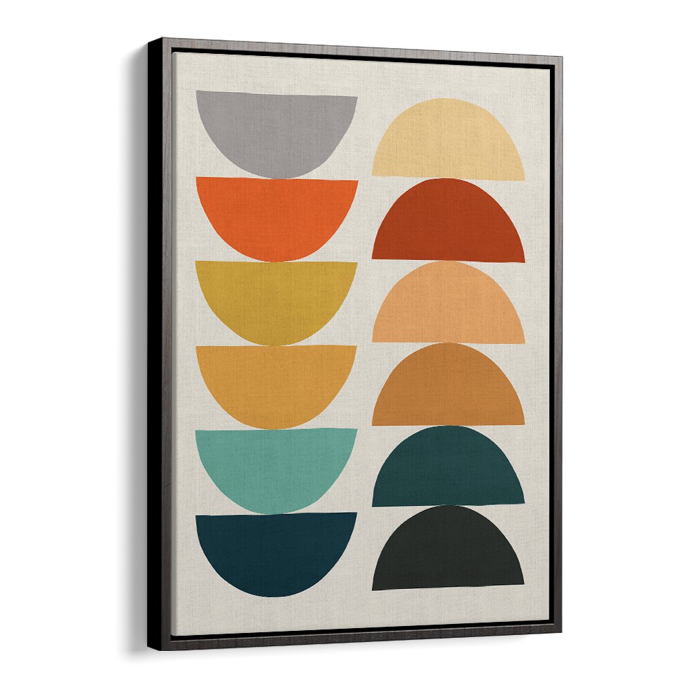 Colorful ORGANIC IX, GEOMETRIC ART PRINTS featuring layered shapes, perfect for modern art enthusiasts.