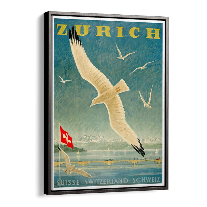 Stunning ZURICH, VINTAGE TRAVEL POSTERS showcasing Switzerland's beauty, perfect for transforming your space.