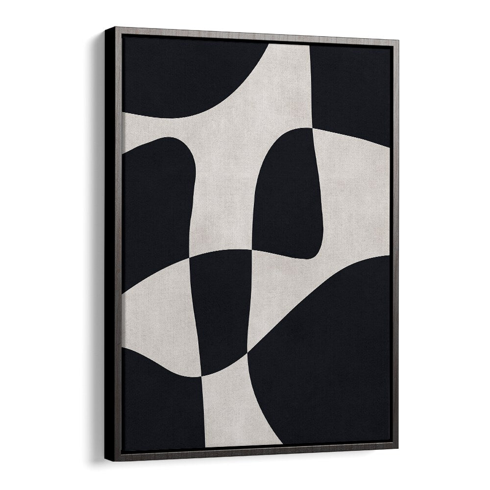 CURVED SHAPES 3, ABSTRACT PAINTINGS showcase modern aesthetics with unique curved lines and smooth surfaces.