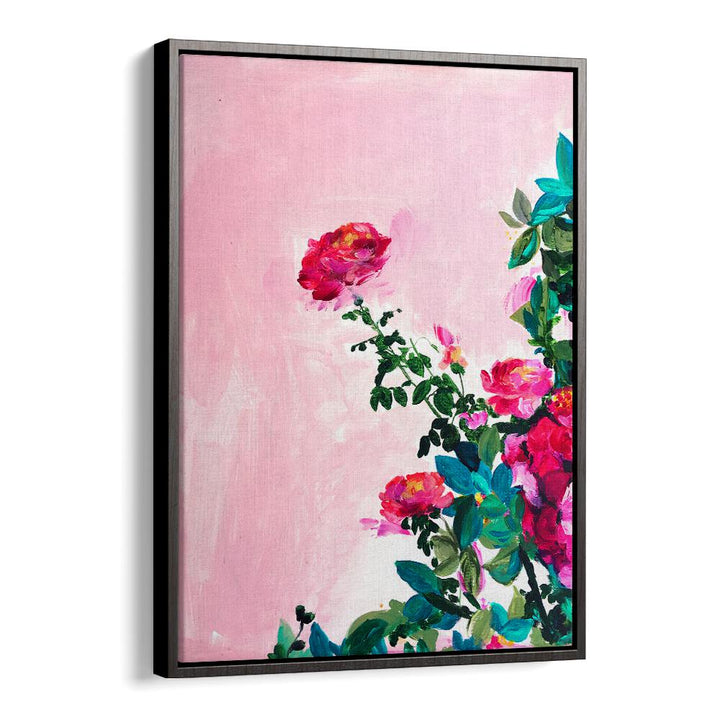 ROSE GARDEN I , FLORAL FLOWER PAINTINGS