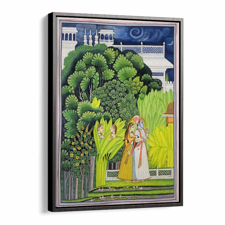 Exquisite RADHA KRISHNA, INDIAN ART PAINTINGS showcasing divine love in vibrant colors, perfect for your living space.