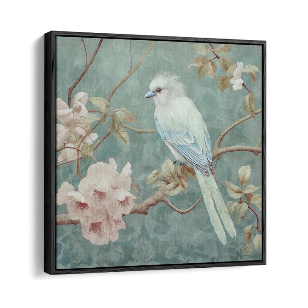 Charming CHINOISERIE BIRD V, ANIMAL PAINTINGS by Andrea Haase, featuring vibrant colors and exquisite details.