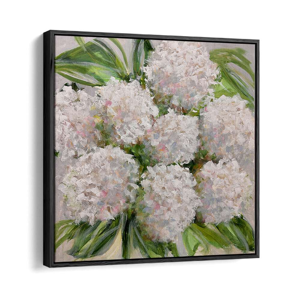 Elegant BOUQUET OF WHITE HYDRANGEAS, FLORAL FLOWER PAINTINGS to enhance your home decor with timeless beauty.