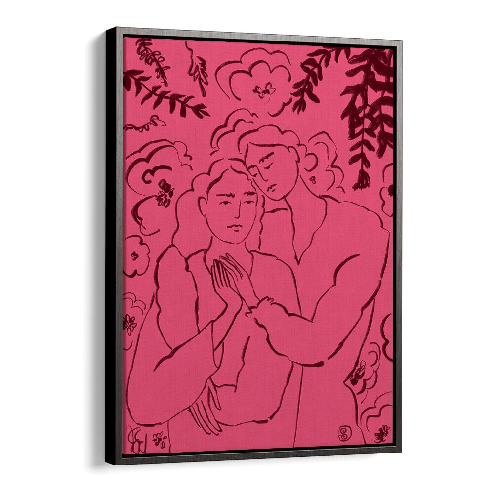 Captivating HOLDING HANDS PINK, VIBRANT art print, showcasing intimacy in vivid colors for a stunning decor upgrade.