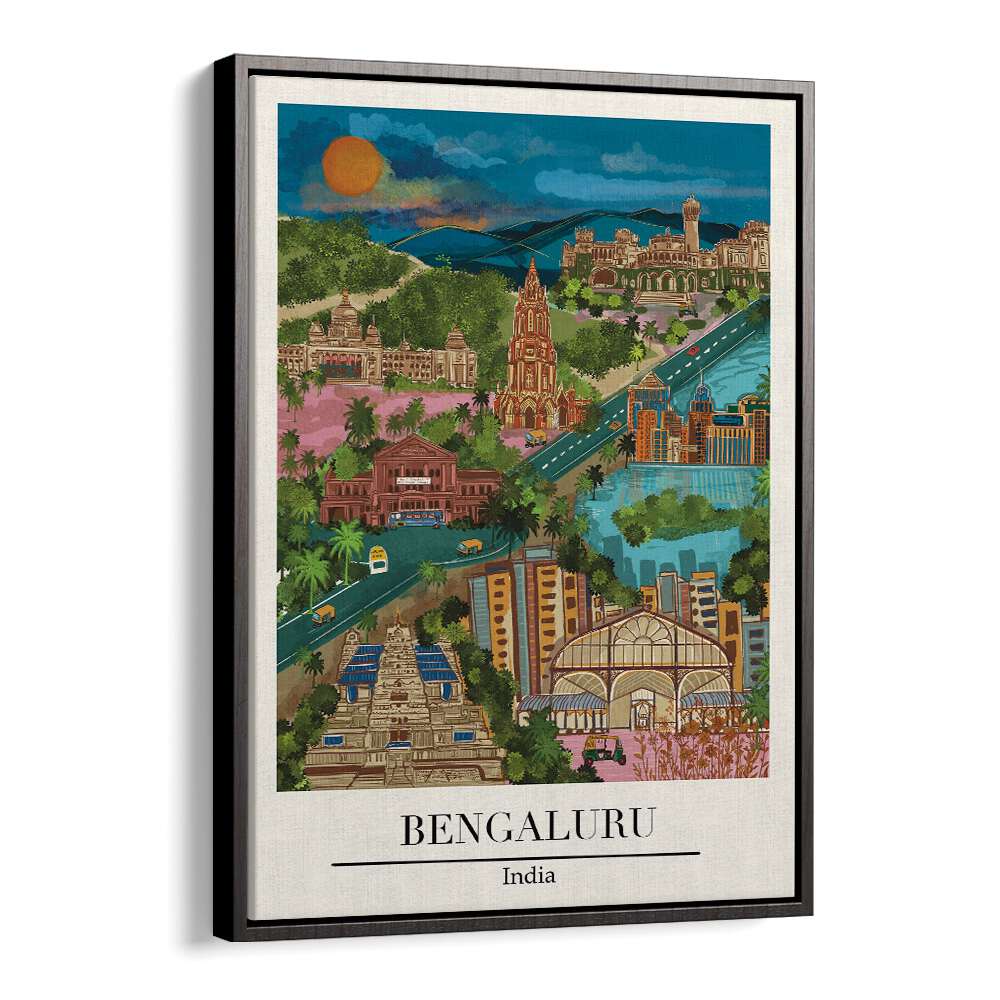BENGALURU, TRAVEL POSTERS featuring vibrant illustrations of Bengaluru’s culture and landmarks by Saumya Agarwal.