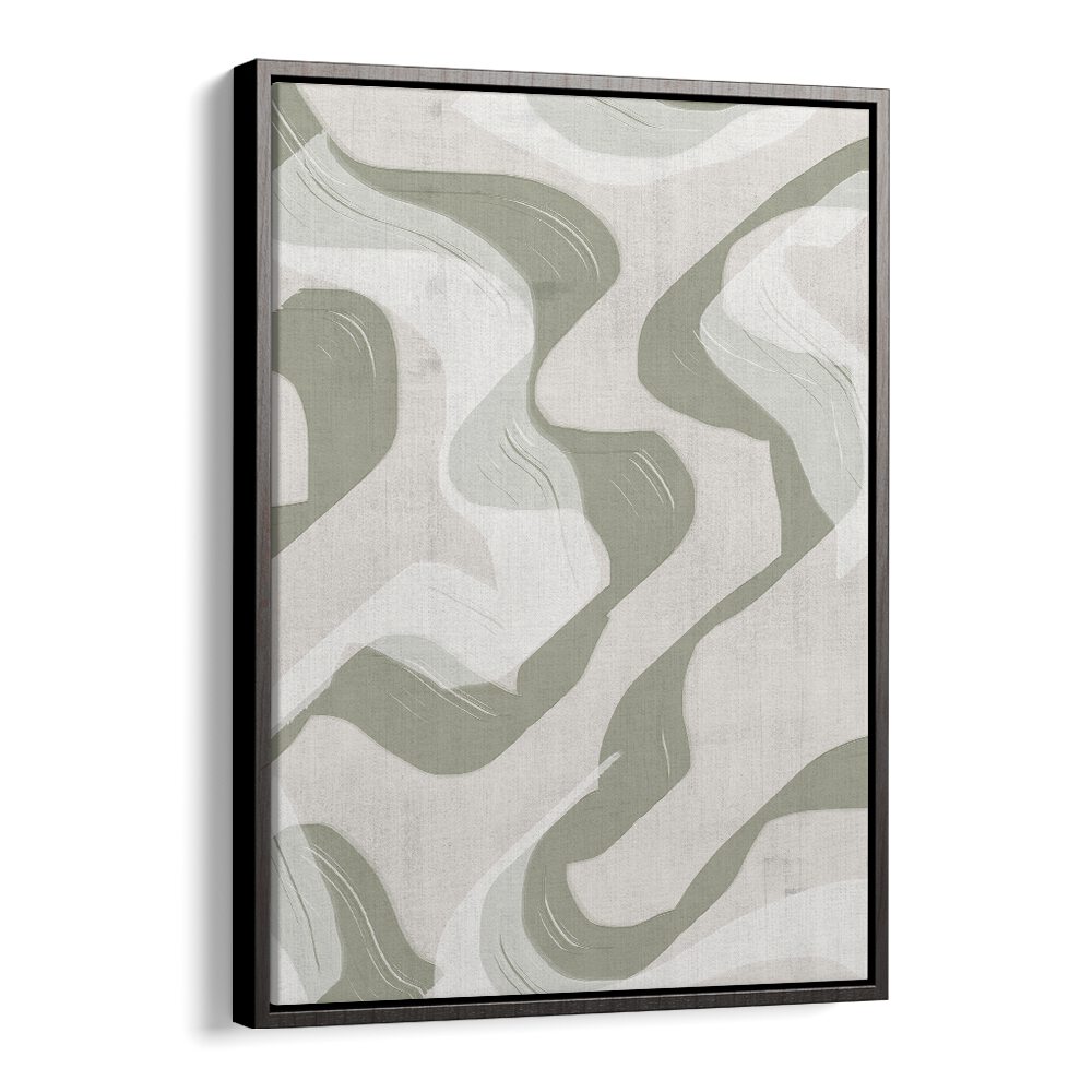 Stylish GREEN WAVES NO.3, BOHO ART PAINTINGS featuring soothing green tones to enhance your home's tranquility.