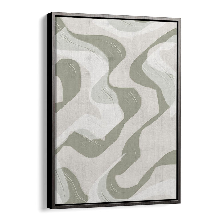 Stylish GREEN WAVES NO.3, BOHO ART PAINTINGS featuring soothing green tones to enhance your home's tranquility.