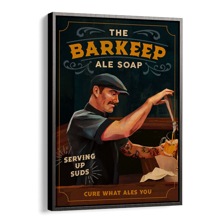 Elevate your space with the BARKEEP SOAP, BAR poster showcasing vibrant art for your bar or café.