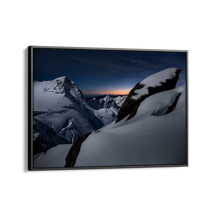 Stunning BREAKING DAWN, PHOTOGRAPHY PRINTS capturing majestic snow-capped mountains at dawn, perfect for nature lovers.
