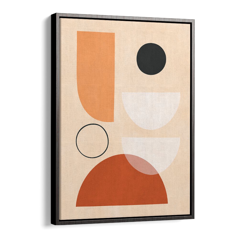 Stylish SEMICIRCLES III, BOHO ART PAINTINGS feature geometric shapes in warm tones, perfect for modern decor.