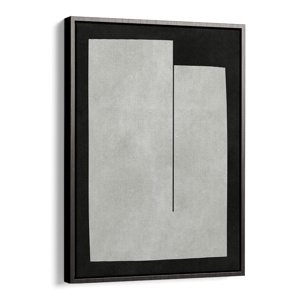 Stylish MODERN SHAPES IV, GEOMETRIC ART PRINTS in a sleek black frame, perfect for enhancing contemporary decor.