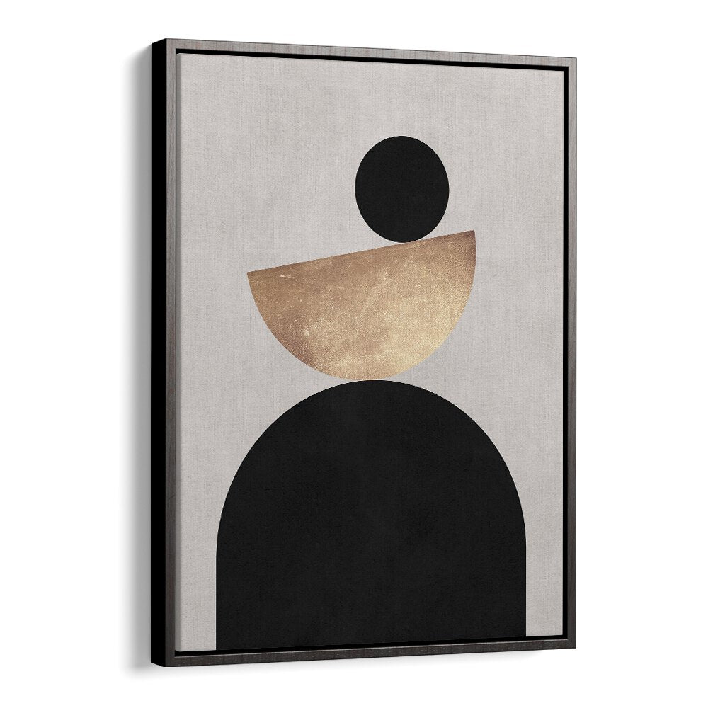 Stylish LINES AND CIRCLES XXIII, GEOMETRIC ART PRINTS featuring abstract shapes and gold accents for modern decor.