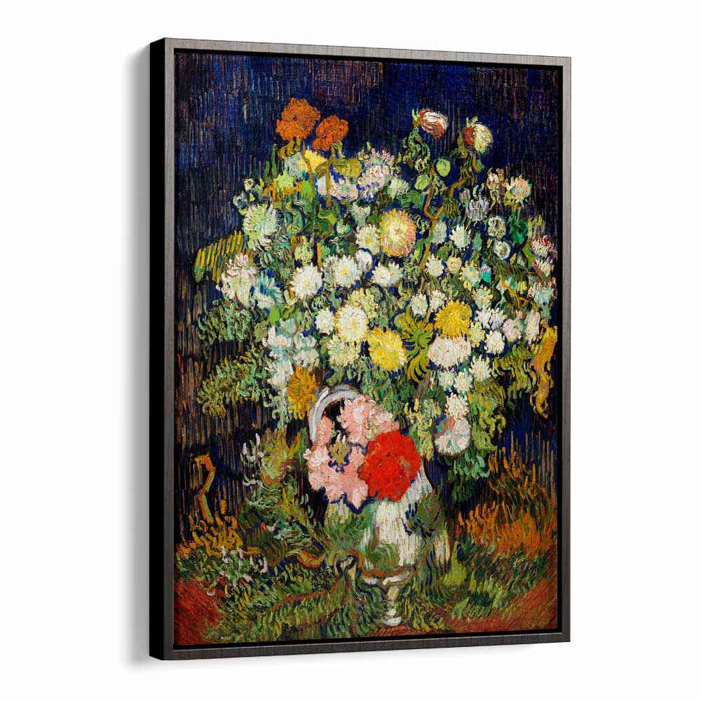 BOUQUET OF FLOWERS IN A VASE (1890) ,  VINTAGE PAINTINGS