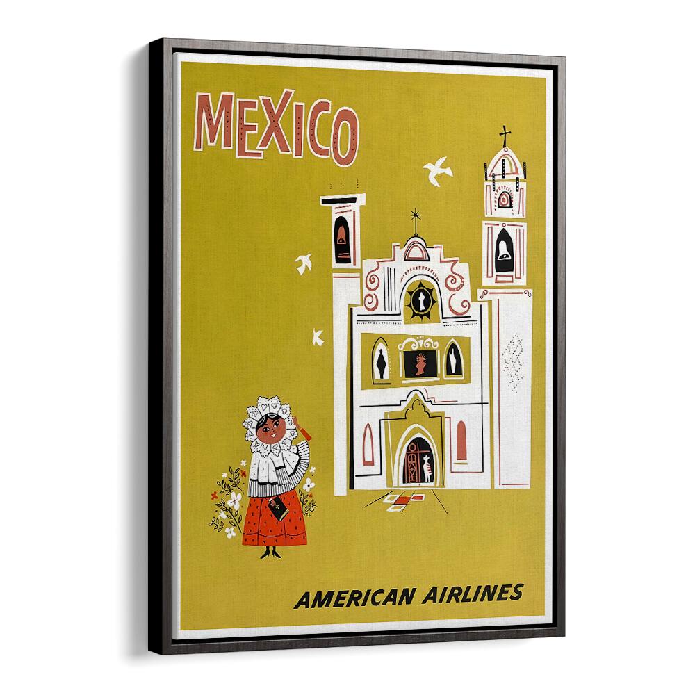 Vintage MEXICO AIRLINES I travel poster showcasing classic aviation charm in vibrant colors for your home decor.