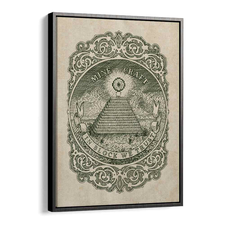 Discover the striking "IN BLOCK WE TRUST, GAMING POSTERS" wall art by Florent Bodart, perfect for any gaming space.