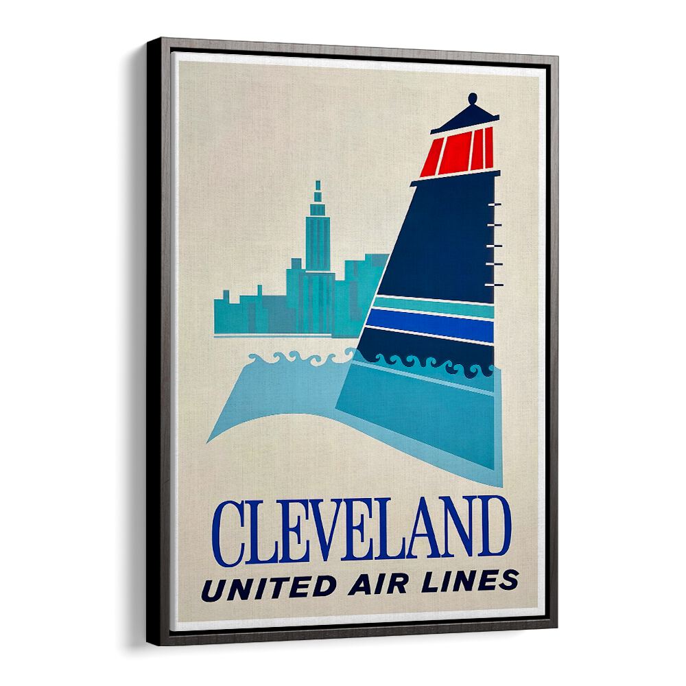 CLEVELAND AIR LINES, VINTAGE TRAVEL POSTERS showcase nostalgic air travel, perfect for home or office decor.