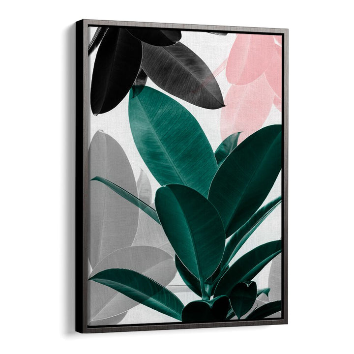 Stylish LEAF PLAY, FLORAL FLOWER PAINTINGS featuring vibrant leaves, perfect for enhancing any space with nature's beauty.