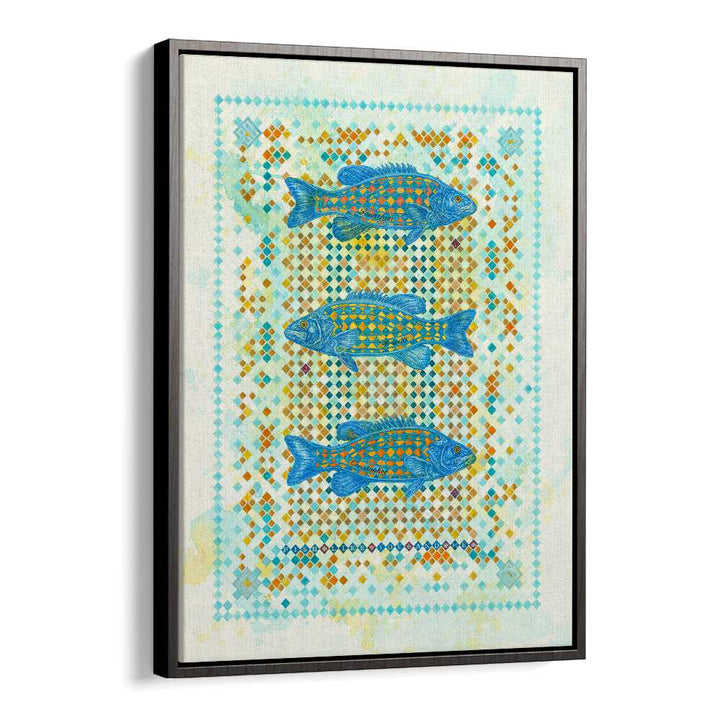 Vibrant FISH LIKE YOU AND ME II , ANIMAL PAINTINGS featuring colorful fish in a decorative pattern, perfect for any space.