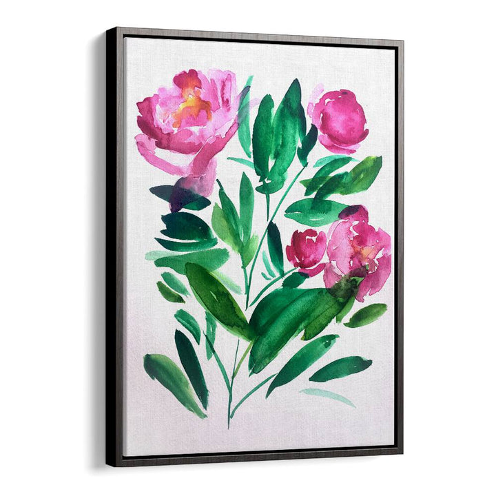 PEONIES III , FLORAL FLOWER PAINTINGS