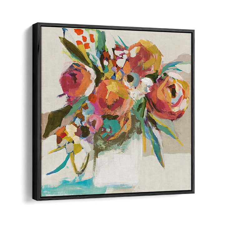 Vibrant AUTUMN BOUQUET, FLORAL FLOWER PAINTINGS showcasing colorful abstract blooms for a captivating home ambiance.