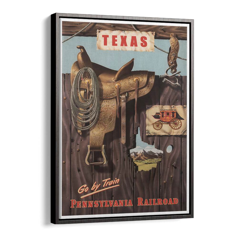 TEXAS I, VINTAGE TRAVEL POSTERS feature iconic Texas imagery, perfect for decor lovers seeking Lone Star charm.