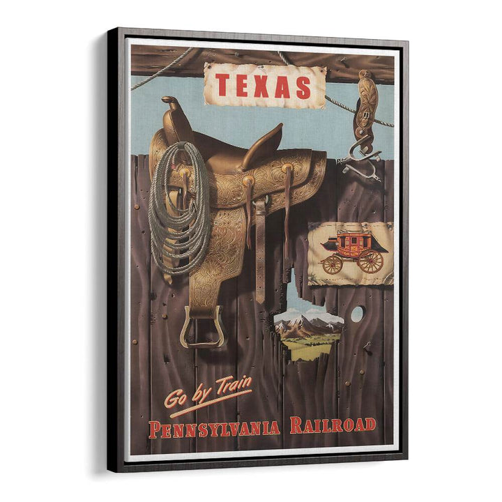 TEXAS I, VINTAGE TRAVEL POSTERS feature iconic Texas imagery, perfect for decor lovers seeking Lone Star charm.