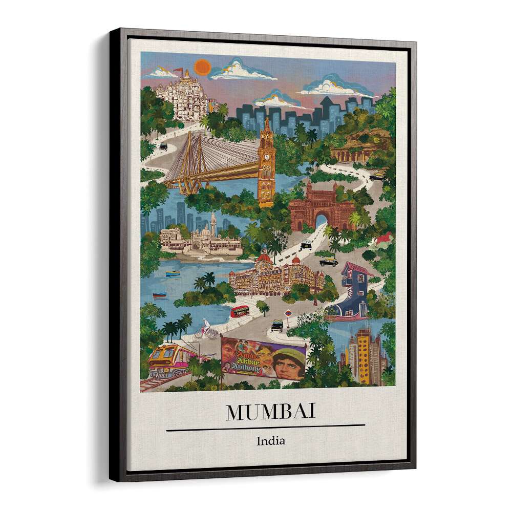 Vibrant Mumbai Travel Posters by Saumya Agarwal, showcasing the city's energy in beautiful wall art.