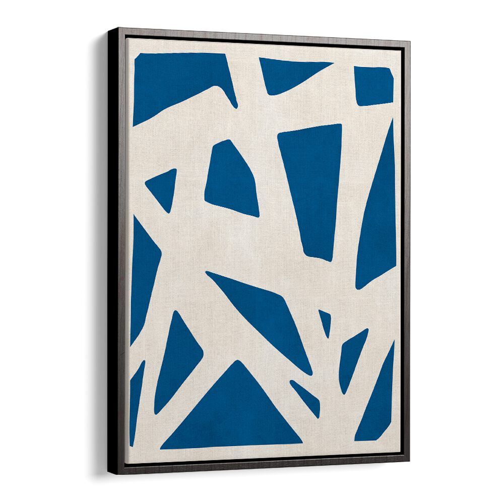Bold blue and beige design featuring EXPRESSIVE LINES VI, ABSTRACT PAINTINGS, perfect for modern decor.