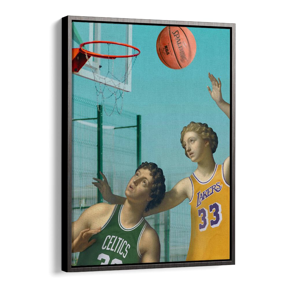 A CLASSIC GAME, ALTERED ART PRINTS features a nostalgic basketball scene, blending art and sports by Dikhotomy.