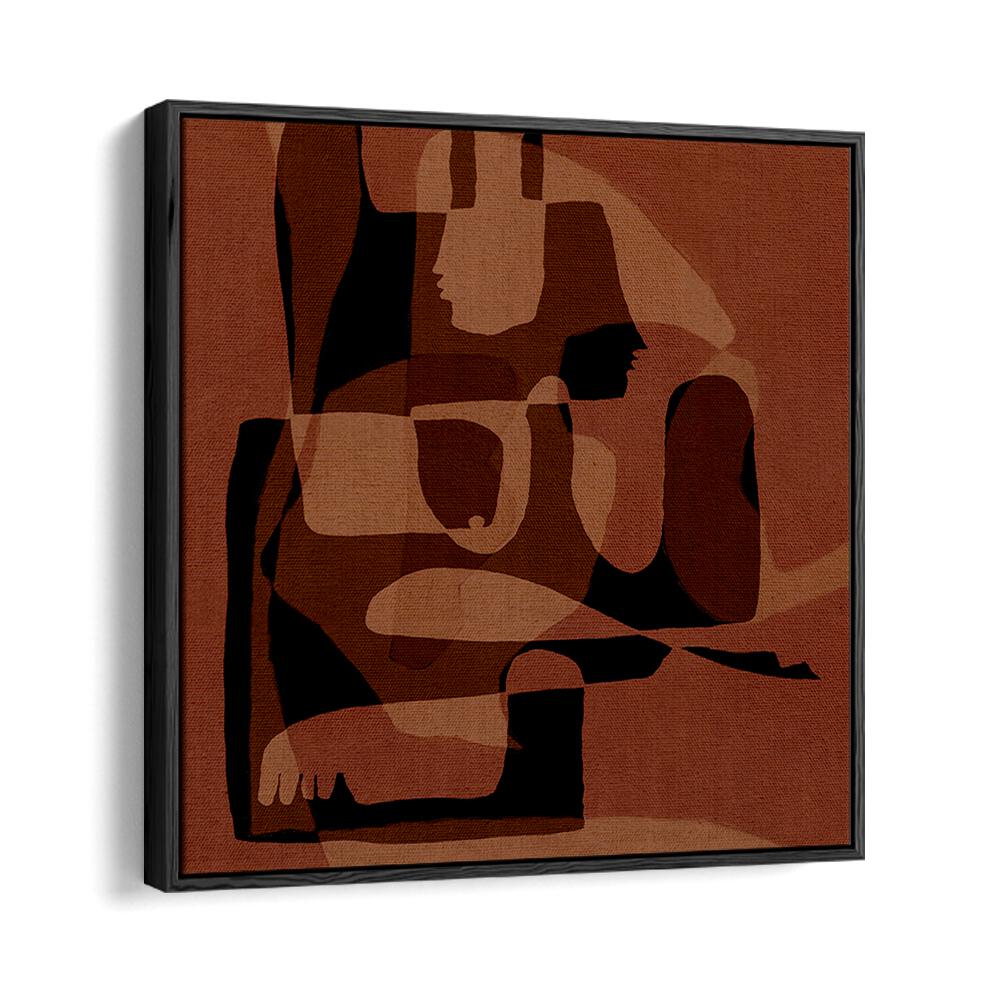UNFOLDING V, BOHO ART PAINTINGS showcases a modern design with elegant shapes and warm earthy tones for contemporary spaces.
